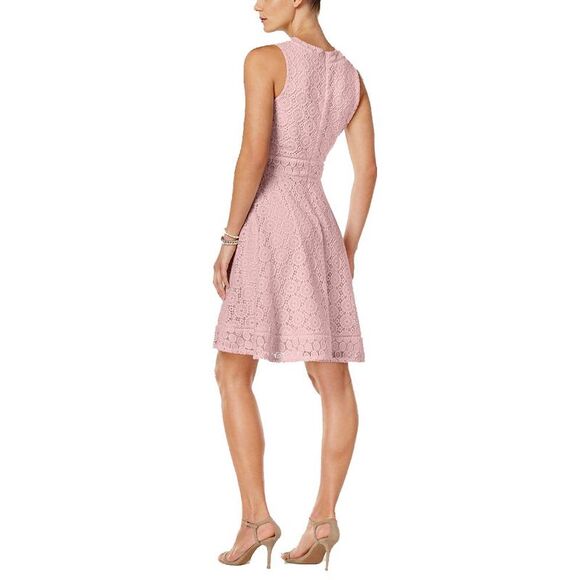 Charter Club Petite Lace Fit Flare Dress Misty Pink PXL - Picture 4 of 5